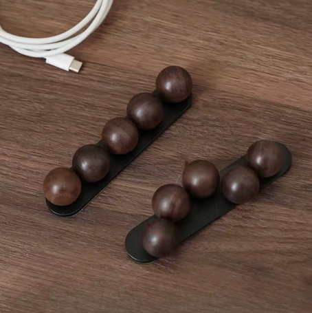 The Cable Keeper — Walnut Wood Cable Organizer