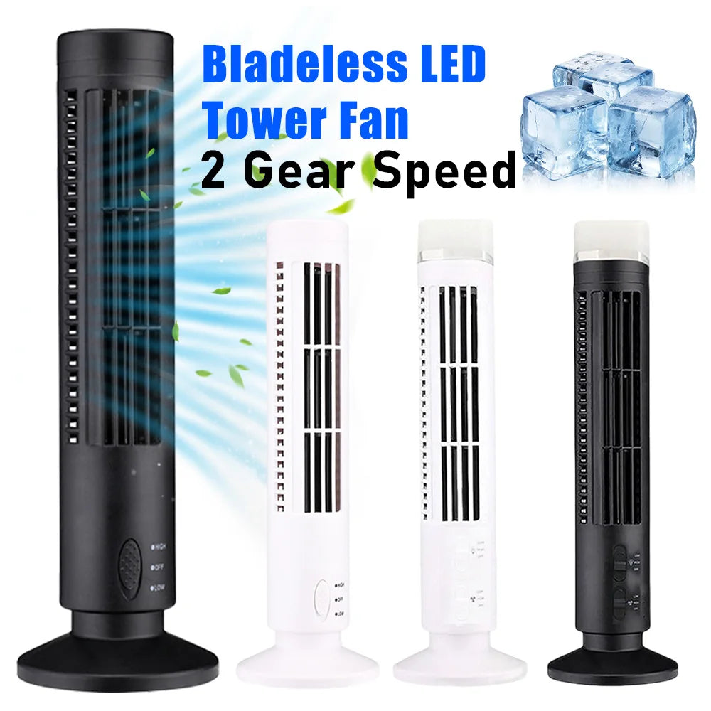 The Desk Fan — Bladeless Tower Fan with LED