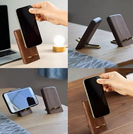 The Dock — Walnut Wood Phone Stand